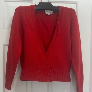 JH Collectibles Red V-Neck Cardigan
